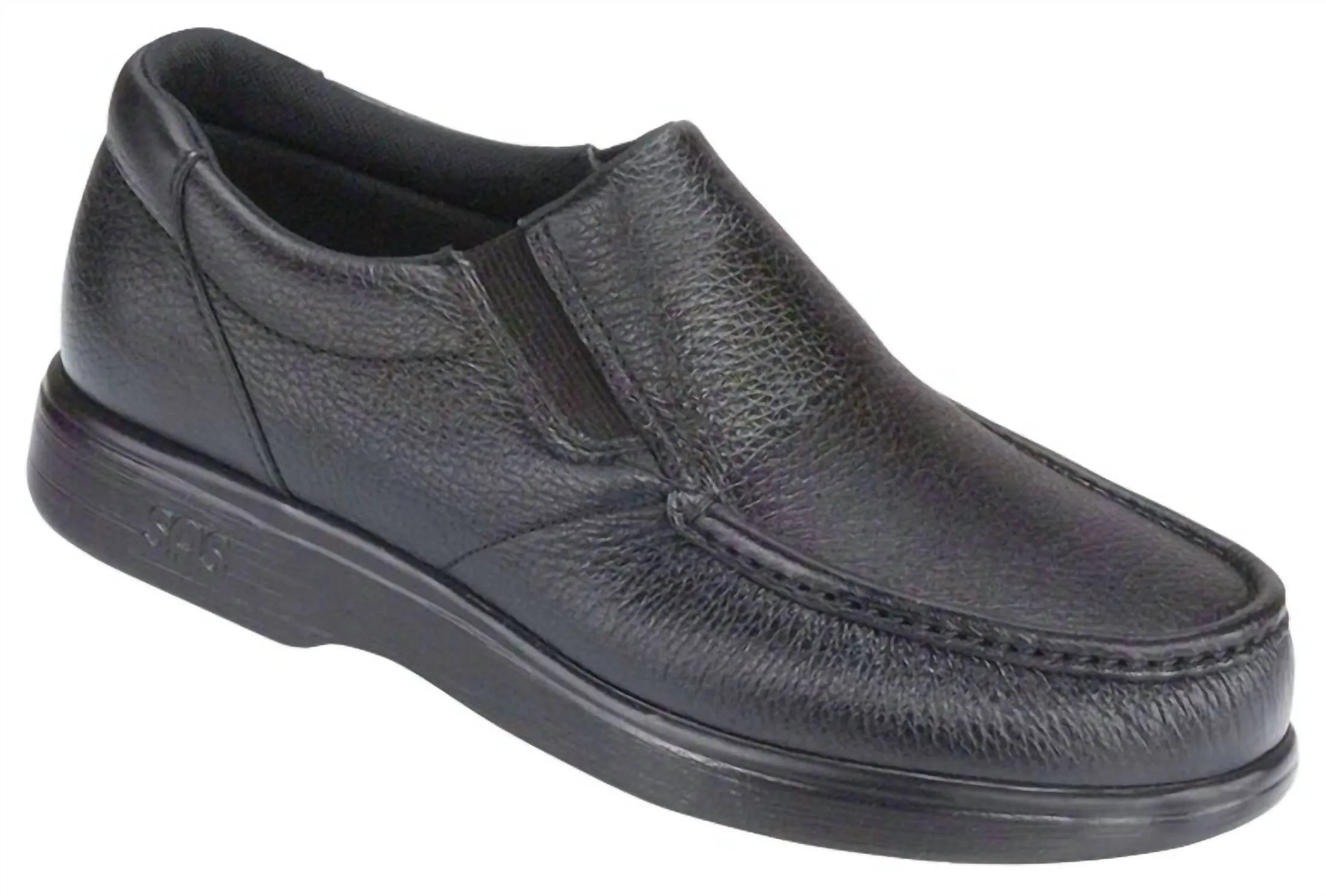 Men's Side Gore Slip On Loafer In Black Closure Easy Slip On
