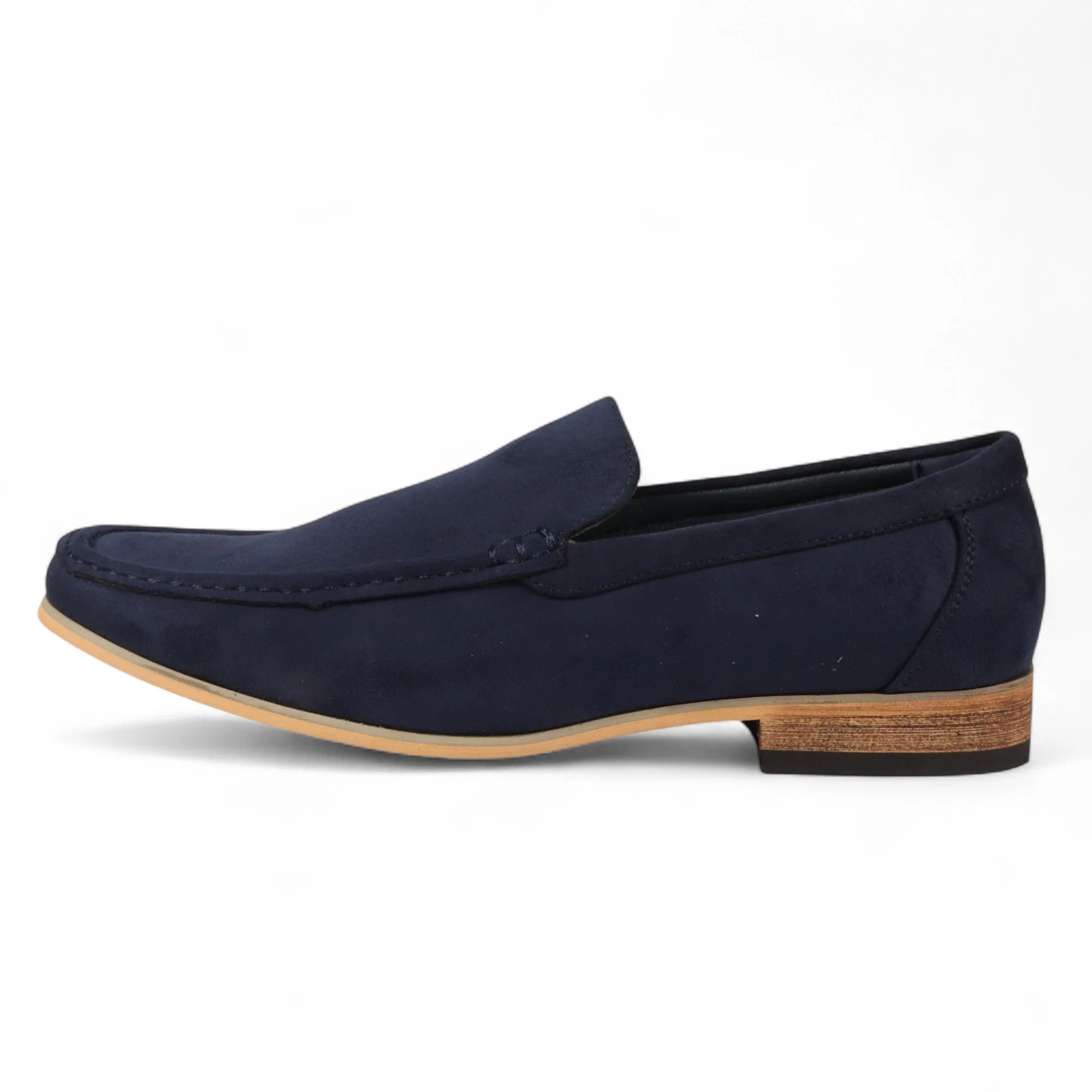 All Day Wear Comfort Ready Slip Men's Black Suede Loafers Lightweight Slip-On Casual Shoes