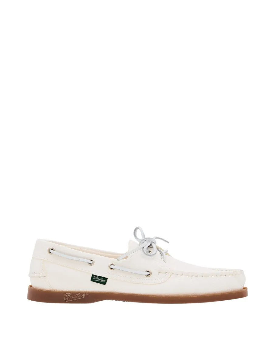 Walk Comfort Slip Barth White Leather Loafers With Durable Rubber Sole