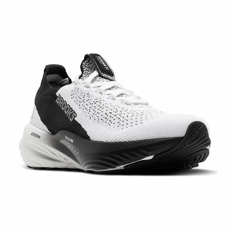 Women's Glycerin Stealthfit 22 White/Grey/Black Rubber Traction Outsole Ultimate Stability