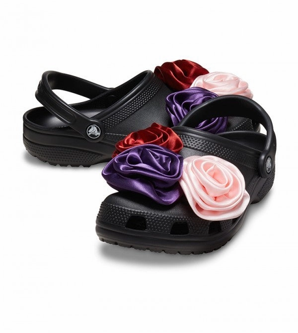 breathable experience Comfortable ankle support Crocs Classic Rosette 210388-001 Clog Women's  Black Comfort Shoes UPS322