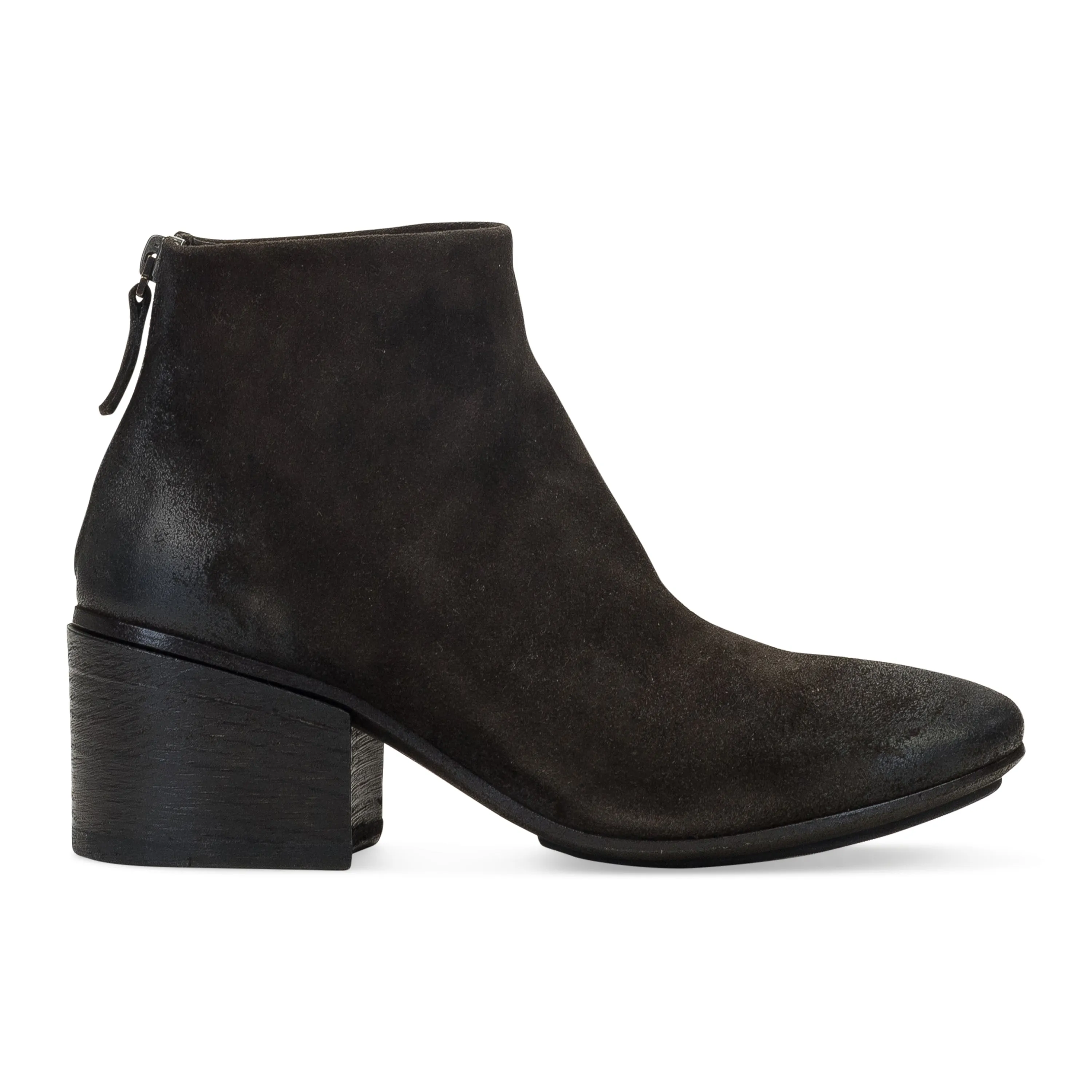 Built For Comfort Compact Form BROWN 'FUNGHETTO' CALF/DEER LEATHER ANKLE BOOTS