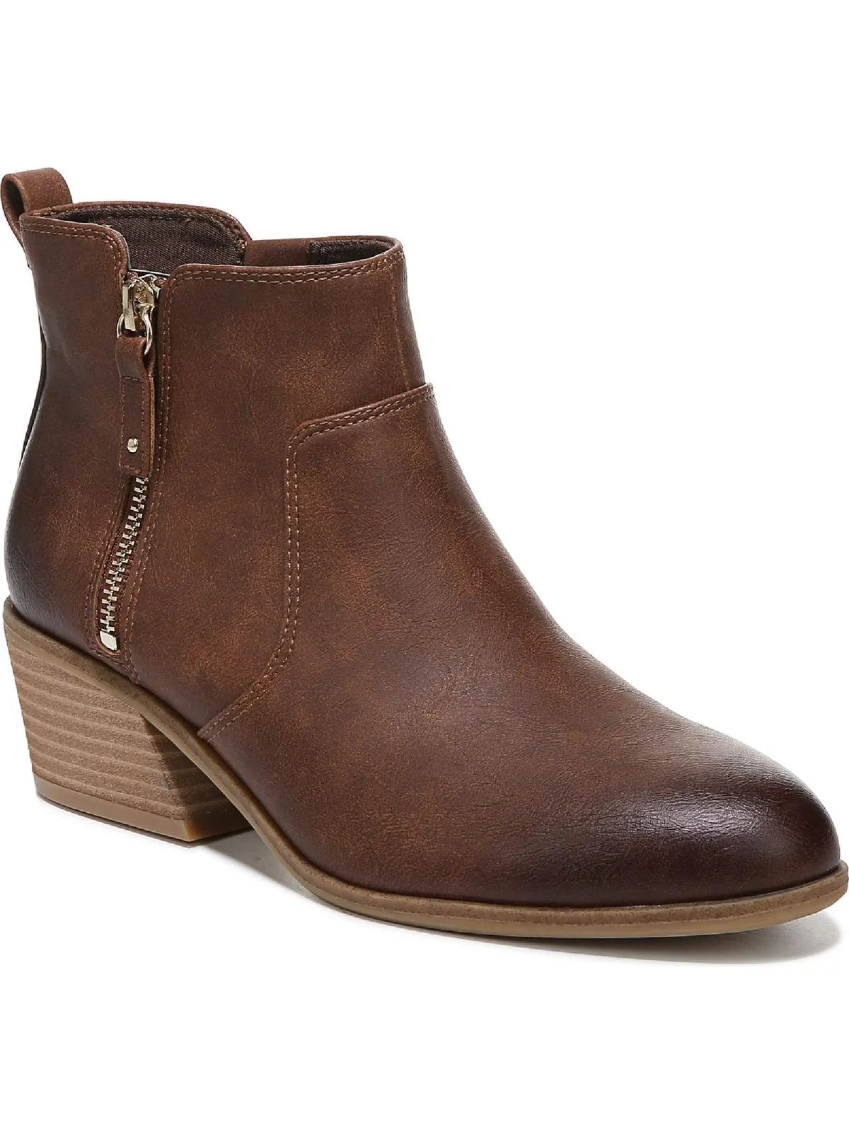 Mud Ground Breathable Windy Weather Lawless Womens Faux Leather Almond Toe Booties