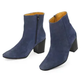 Lace-Up Style Drake Ankle Bootie In Blue