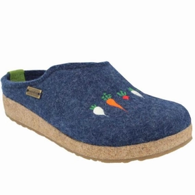 Trendy Style Haflinger Women's Roots Wool Clog in Jeans