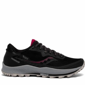 Bouncy Responsive Foam Pressure Distribution Tech Women's Peregrine 11 Gore-Tex Shoe In Black/cherry