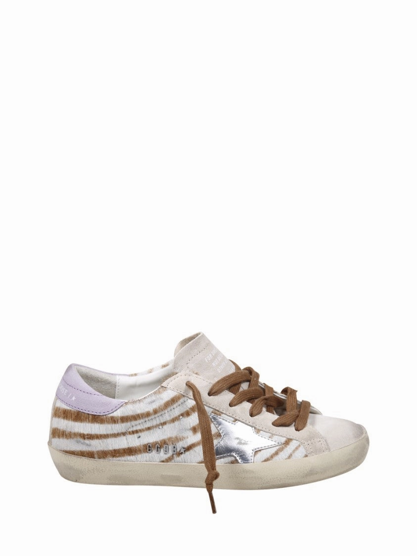 Super-Star Zebra Horsy Upper Suede Toe And Heel Laminated Star Ankle Lock