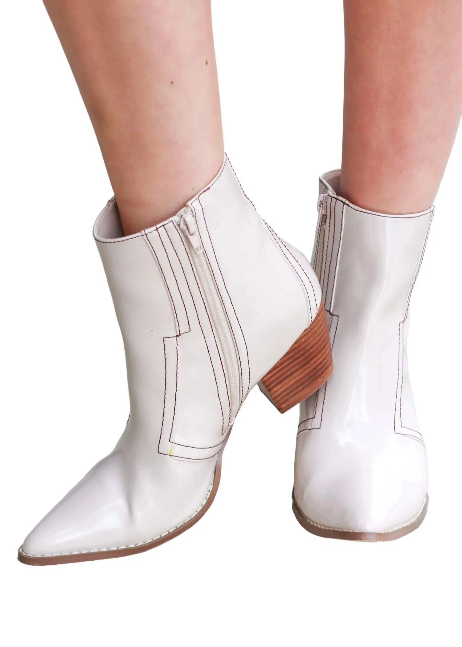 Liza Ankle Bootie Boots In Ivory Quick Drying Weather Resistant User