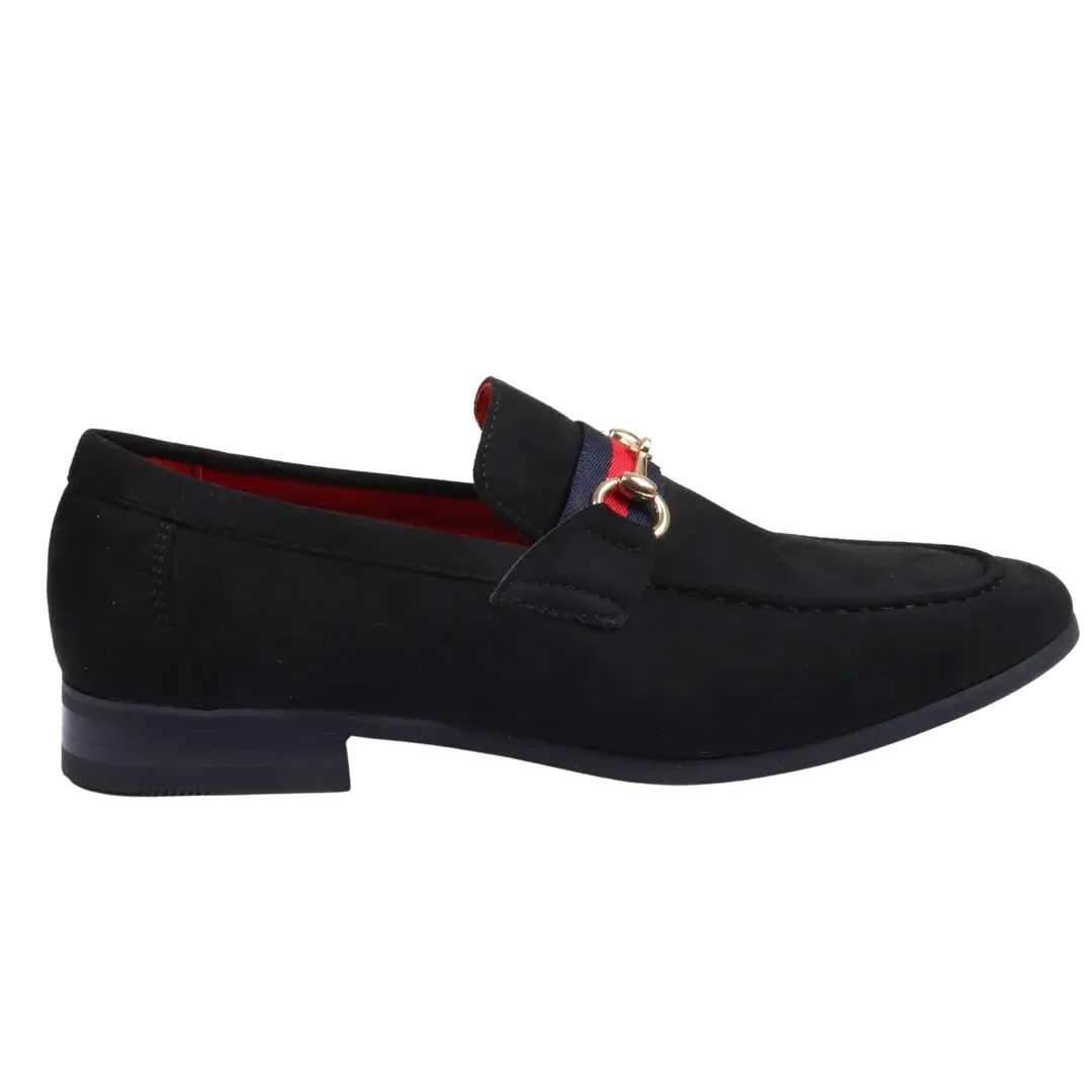 Snug fit Loafers Shoes Suede Leather Lined Slip On Buckle Formal Shoe