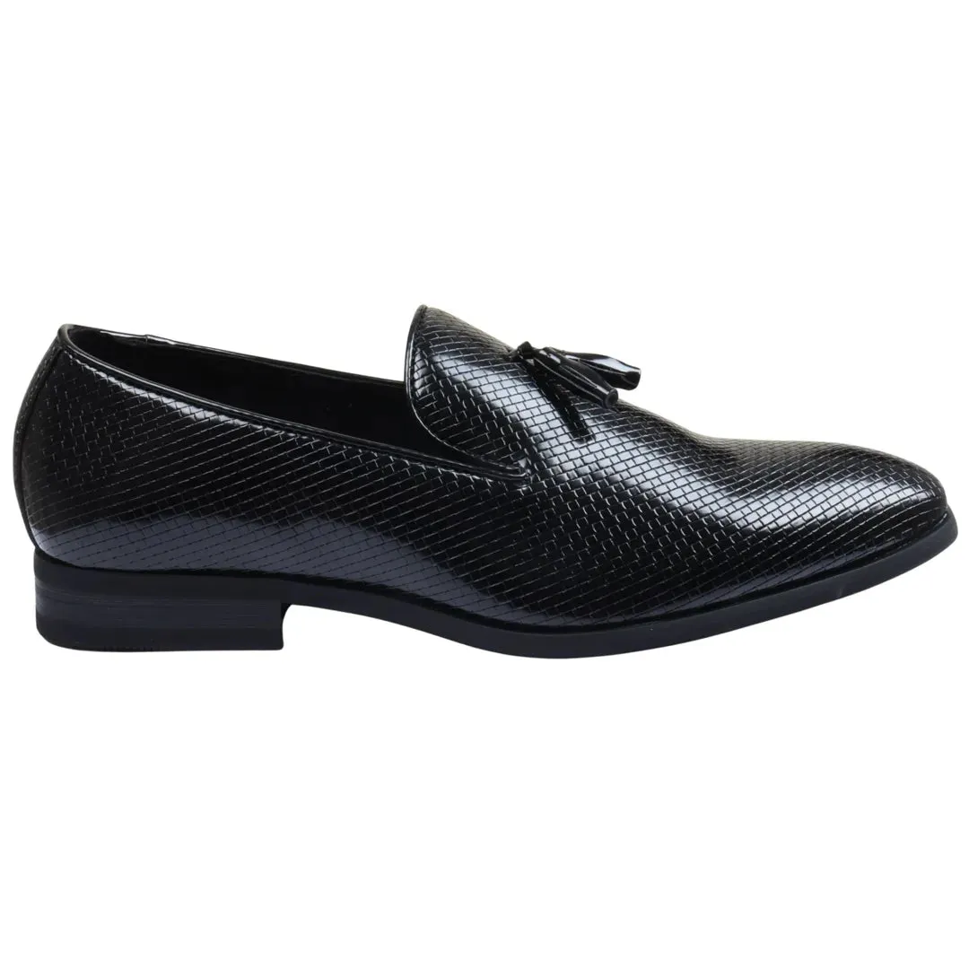 Loafers Slip On Leather Lined Tassel Pattern Formal Shoe Everyday Essential