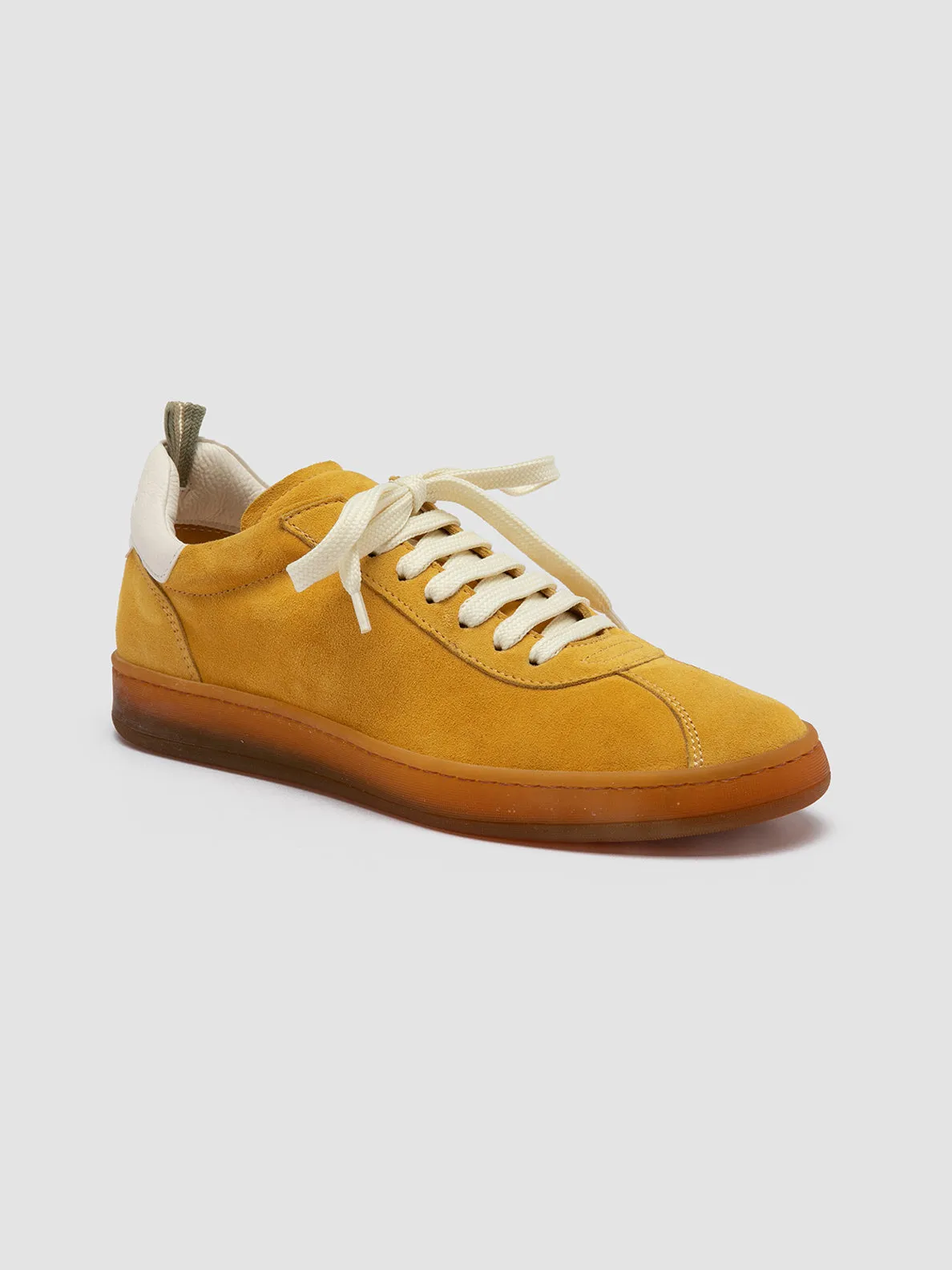 Sustainable Manufacturing DESTINY 101 - Yellow Leather and Suede Low Top Sneakers