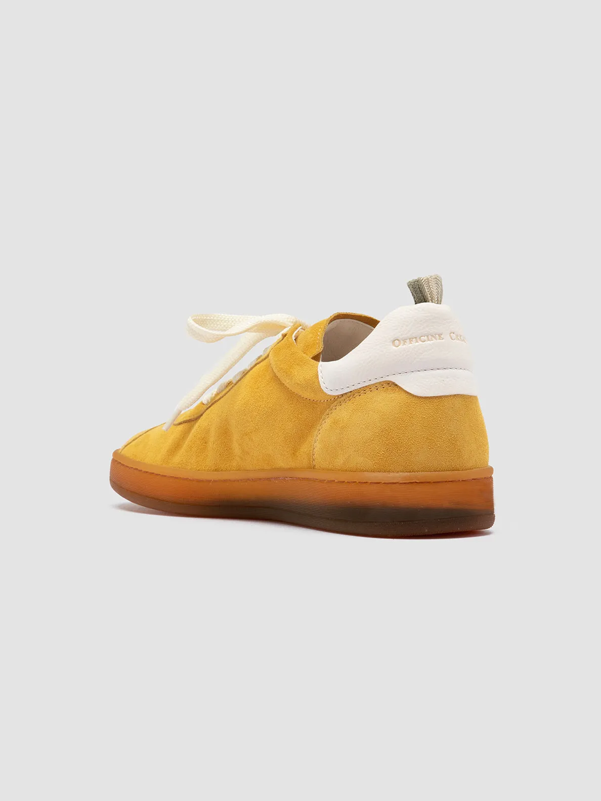 DESTINY 101 - Yellow Leather and Suede Low Top Sneakers Multi Density Foam Fresh materials