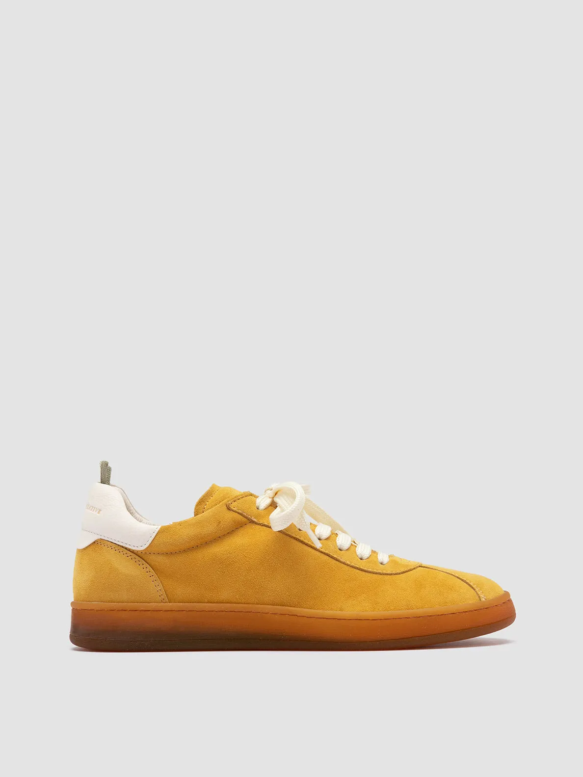 DESTINY 101 - Yellow Leather and Suede Low Top Sneakers Agile Zero Break In Design