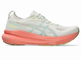 running in mud shoes race accessory Women's Gel-Kayano 31 In Birch/energy Aqua