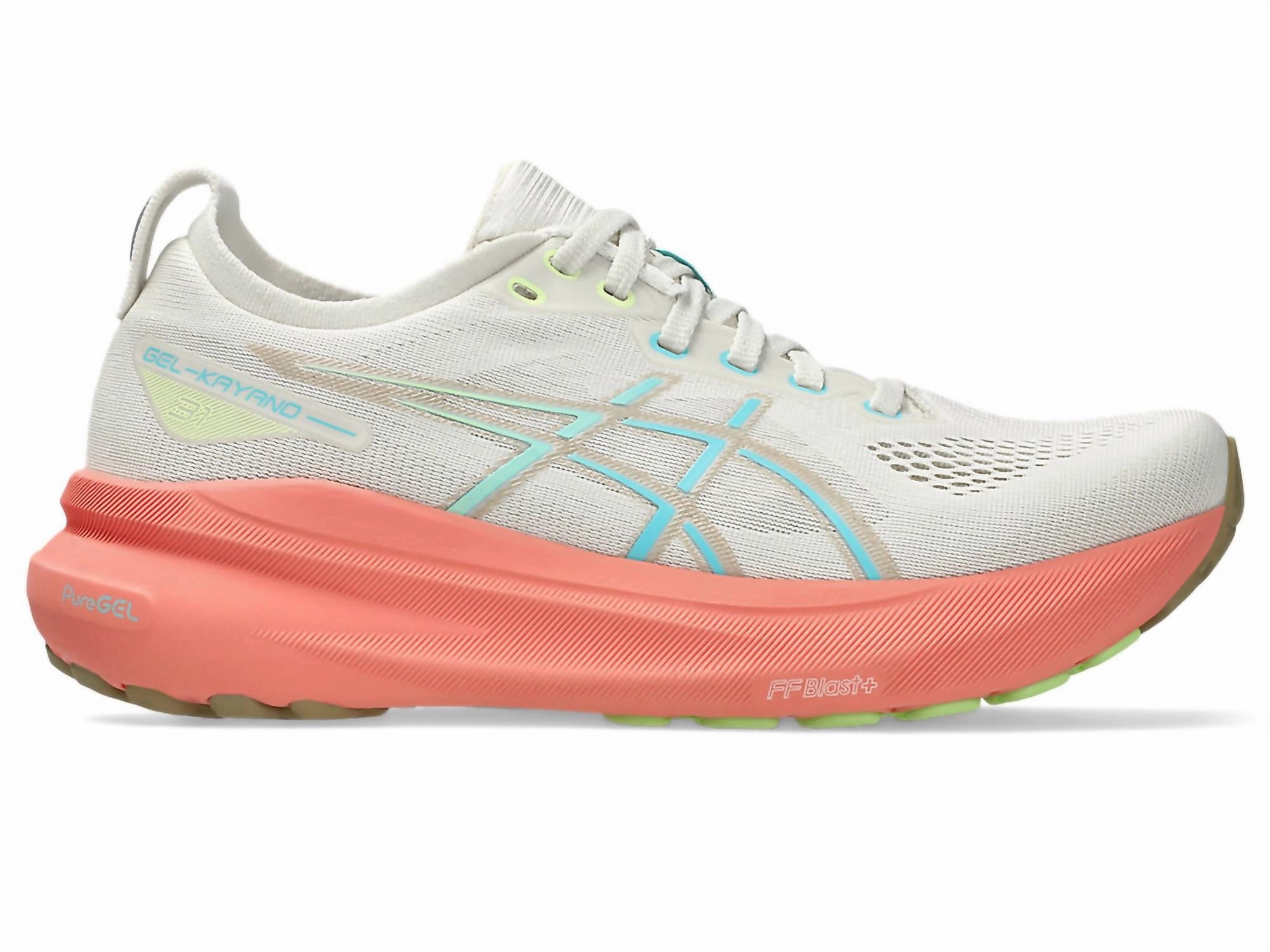 running in mud shoes race accessory Women's Gel-Kayano 31 In Birch/energy Aqua