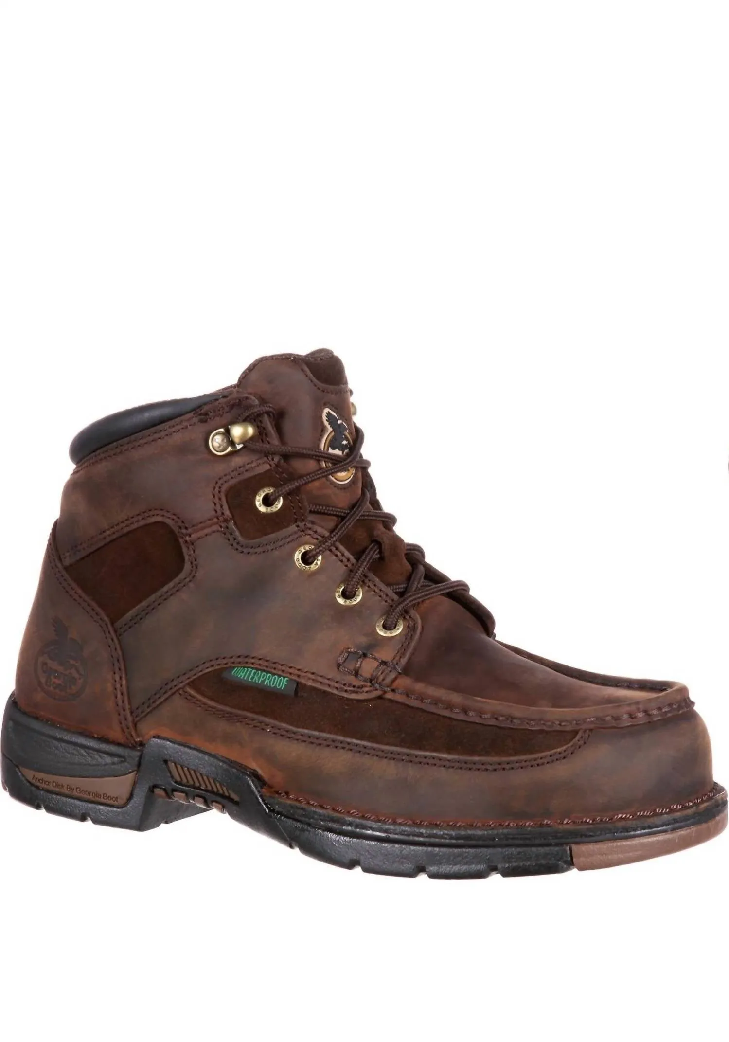 City Street Men's Moc Toe Athens Work Boot - Wide In Brown