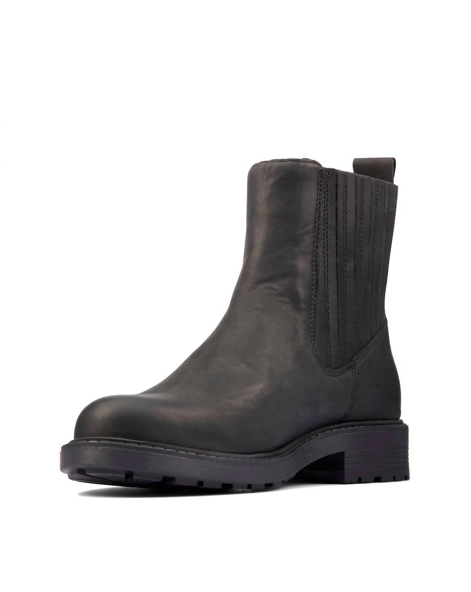 Women's Orinoco2 Mid Chelsea Boots In Black Leather Slip Resistant City Walking Quick Drying Urban Commute