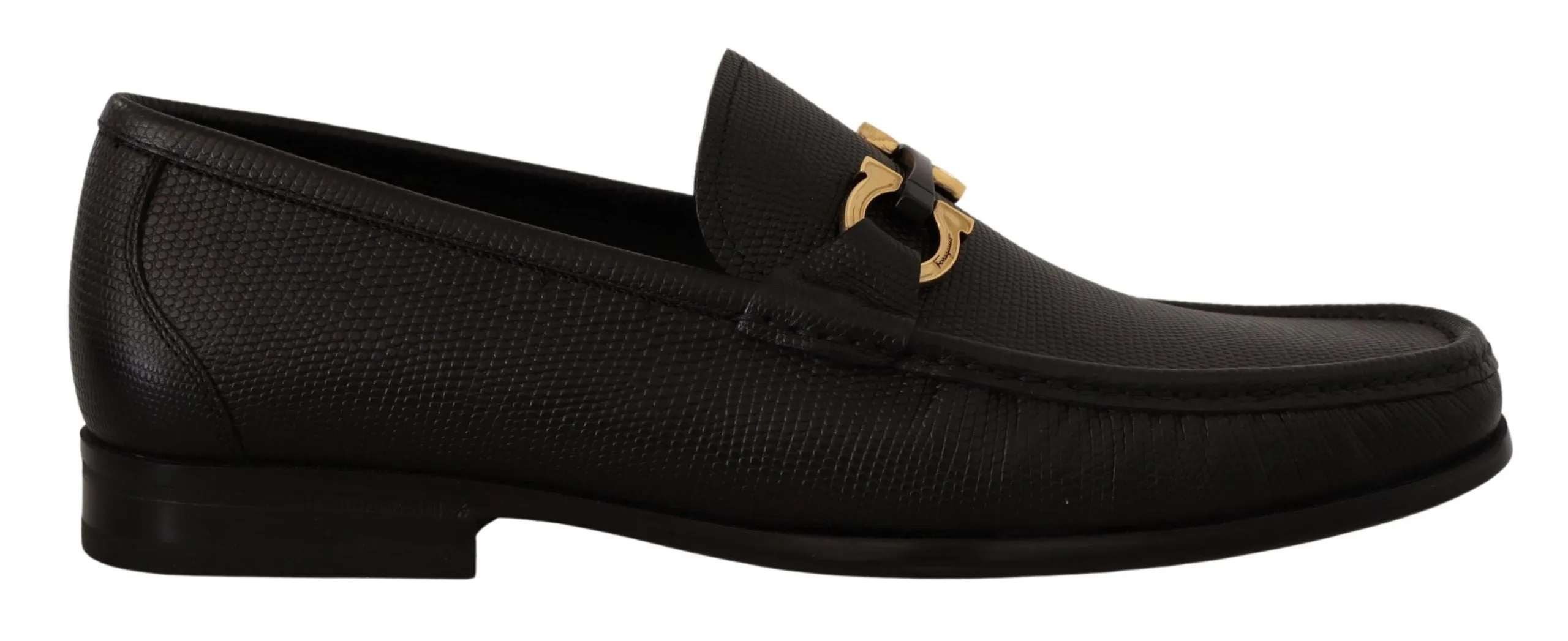 Salvatore Ferragamo Elegant  Calf Leather Men's Loafers Brogue Detailing