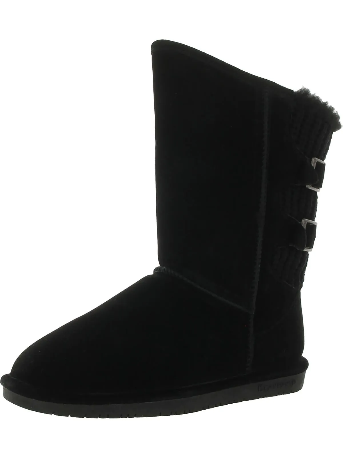 Boshie Womens Suede Faux Fur Lined Winter & Snow Boots Mid Cut