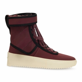 MILITARY SNEAKER' HI-TOP BURGUNDY SNEAKERS technological - event running shoes