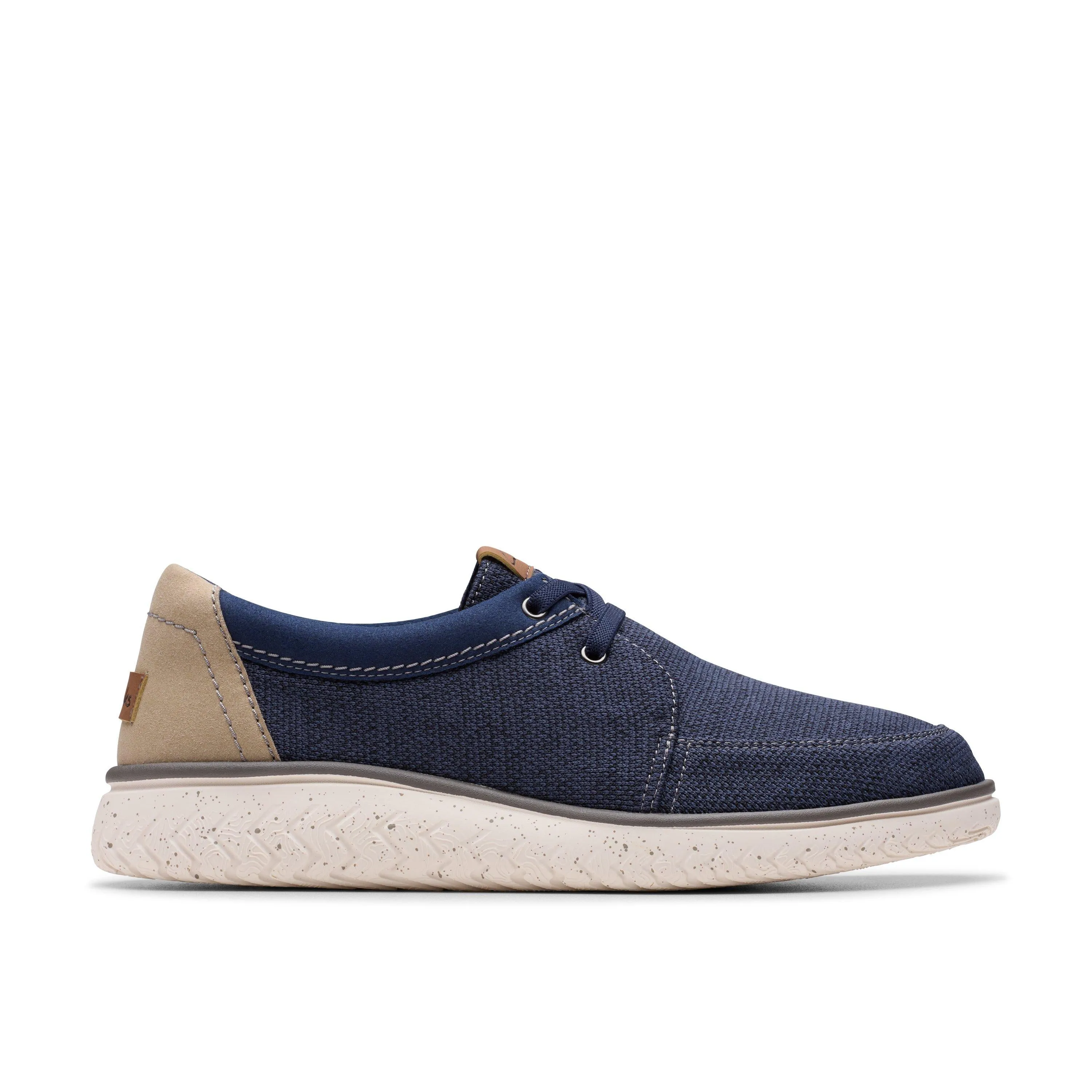 Work Appearance Italian Cut Clarks RelaxLite Lace in Blue Textile