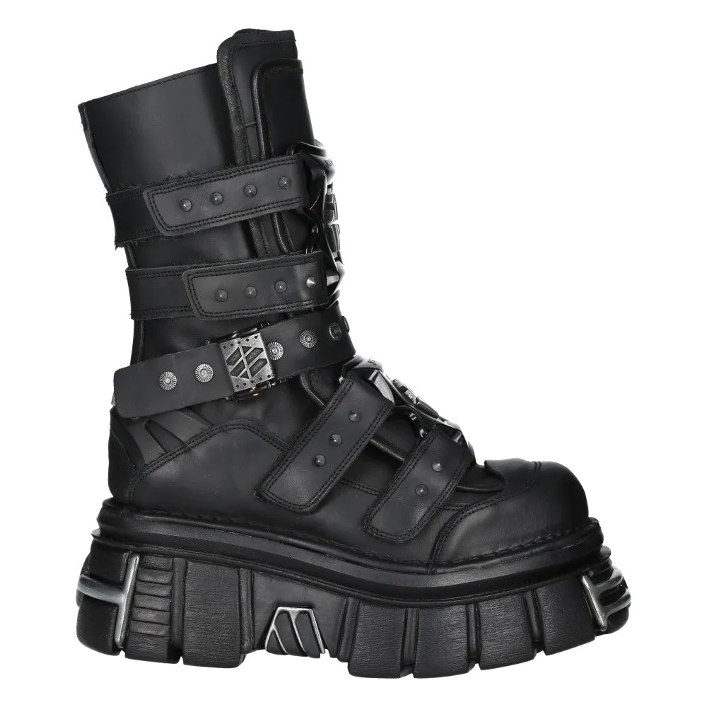 M-MET422-S1 Boots Leather Platform Breathable Material
