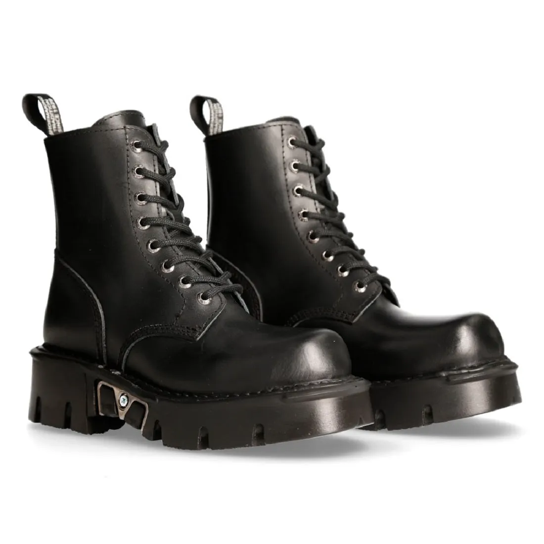 Hard Wear M-MILI084N-S Leather Platform Boots