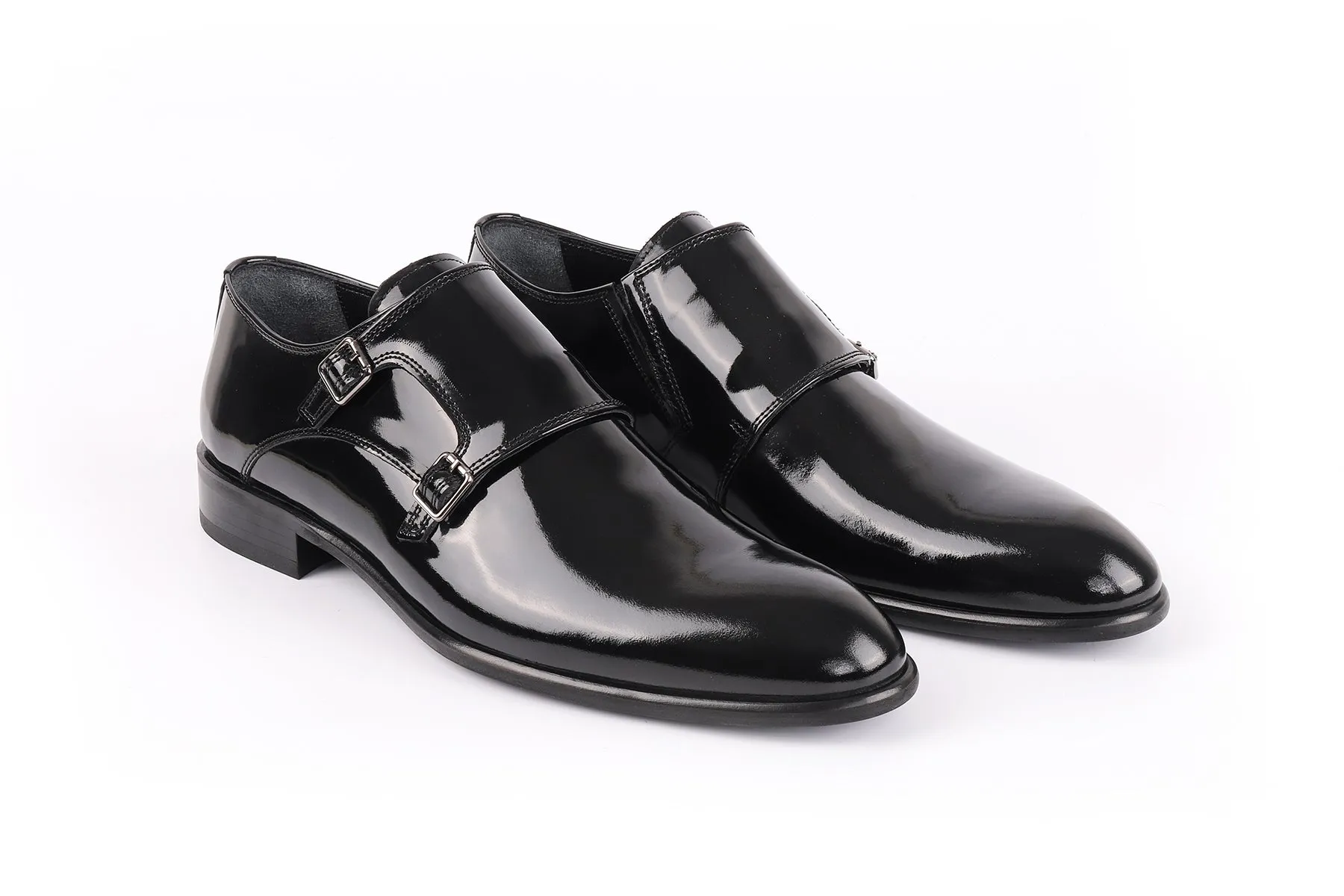 Stage Fit Macdona Patent Leather Double Monk Shoes