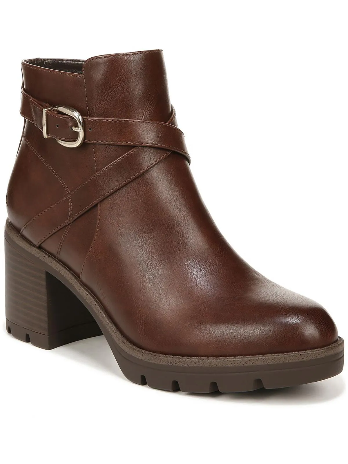 Every Condition Wide fit Madalynn BKL Womens Faux Leather Buckle Booties