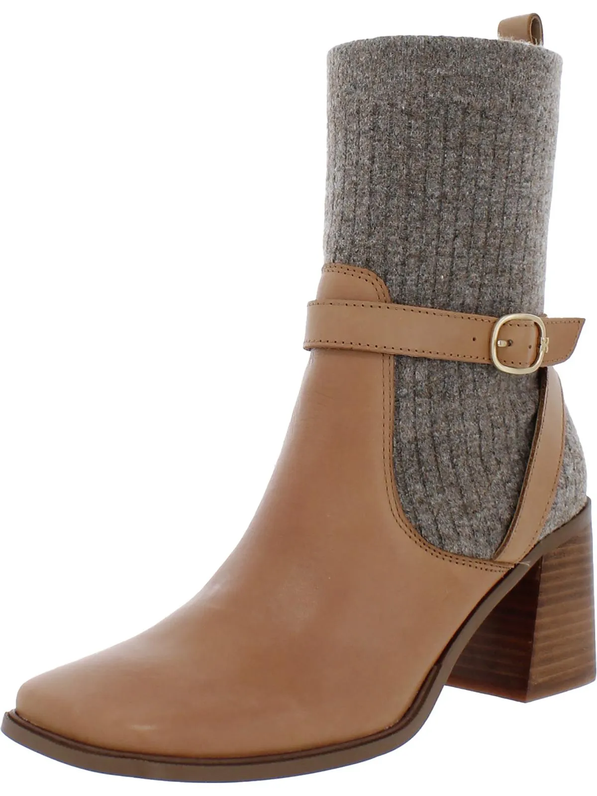 Daily Mission Marci Womens Leather Sock Ankle Boots