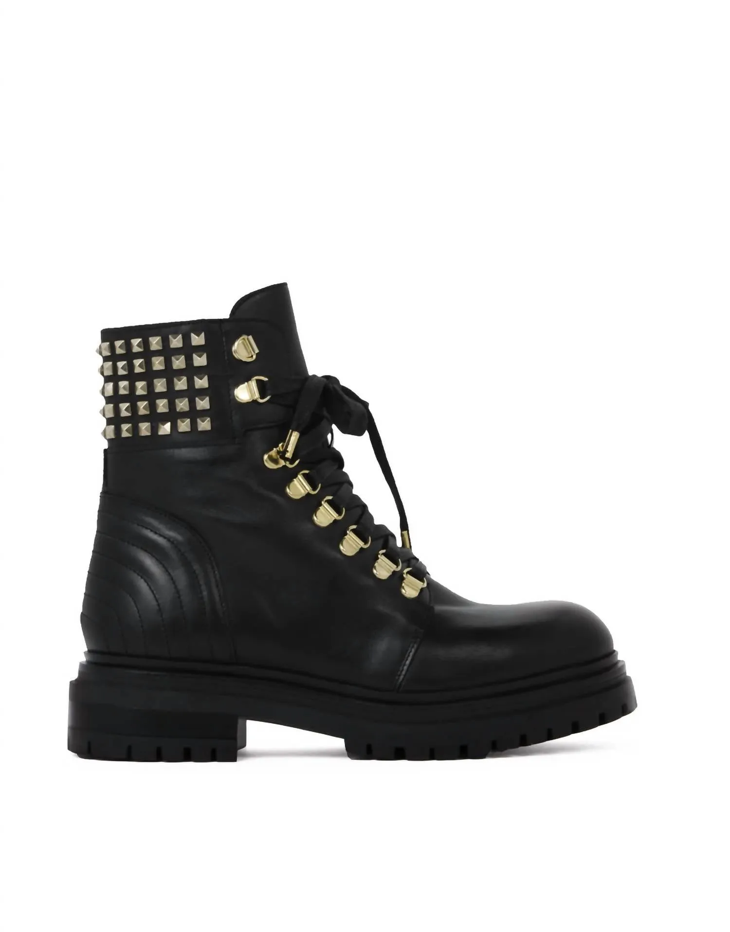 Mary Leather Boot In Black Waterproof Windy Weather