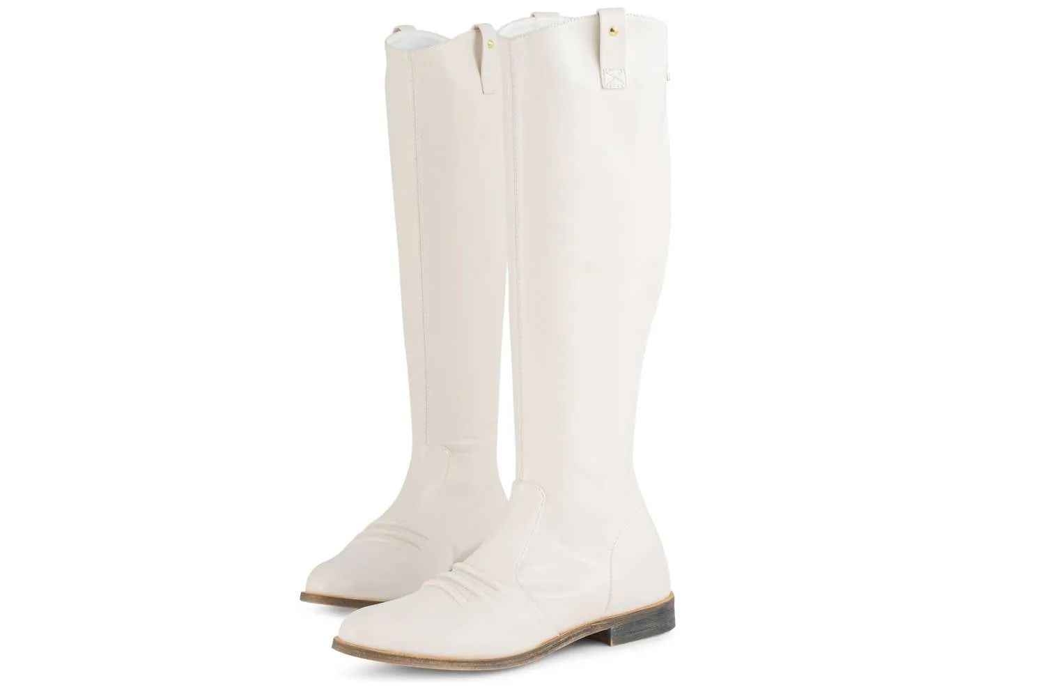 Multi directional traction Mud Resistant Rainy Days Mase Boots In Ivory Leather