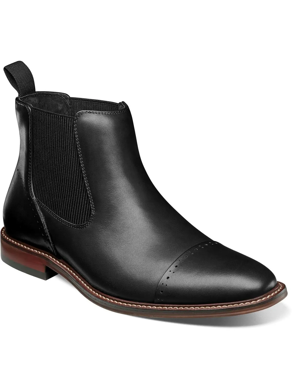 Superior Design Modern Maury Mens Leather Toe Cap Chelsea Boots