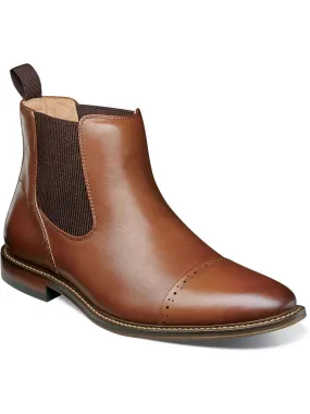 Maury Mens Leather Toe Cap Chelsea Boots Running