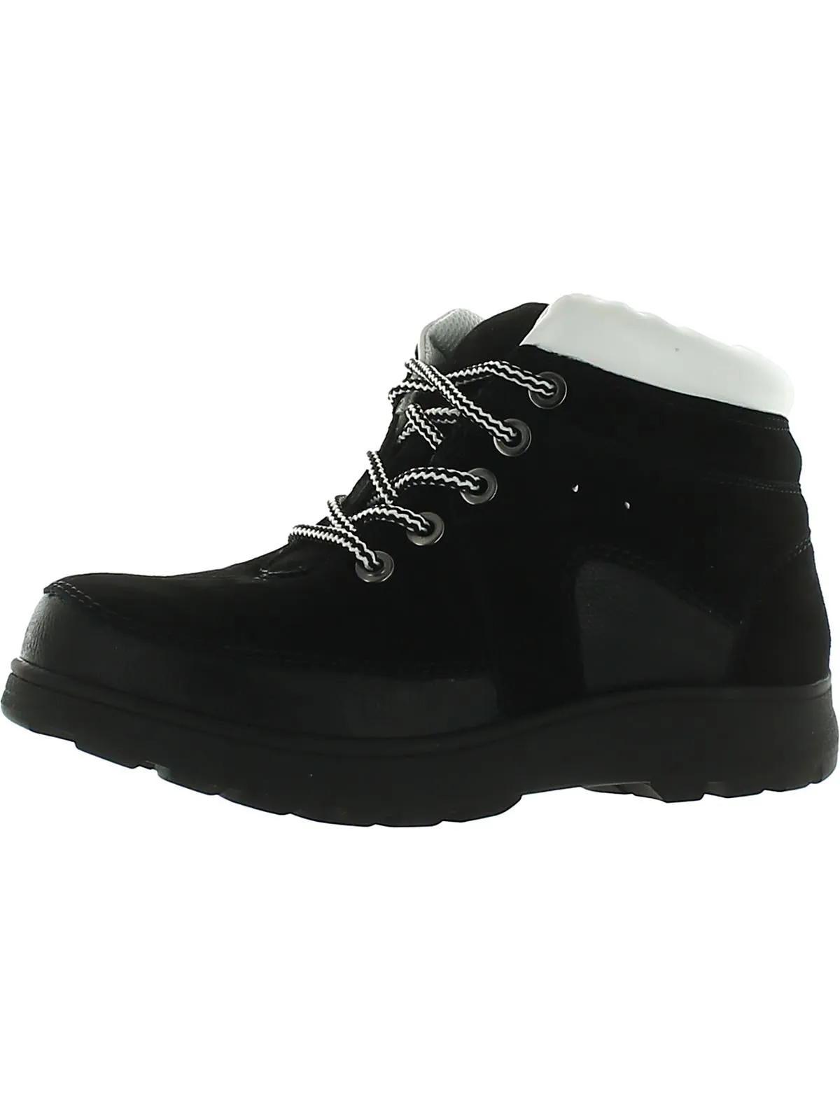 Mazie Womens Leather Round Toe Ankle Boots Airport Look