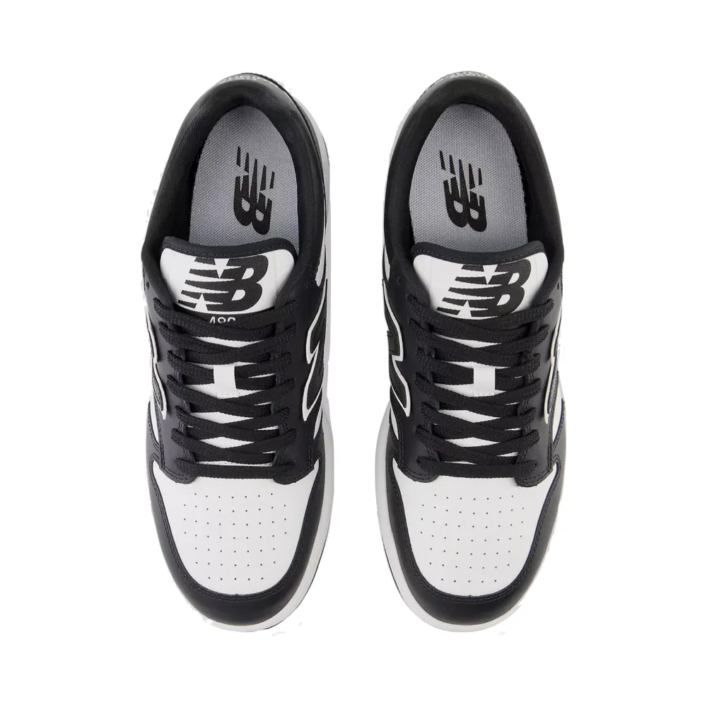 Dual Material Trail Usage New Balance Men's 480 Sneaker in White with Black