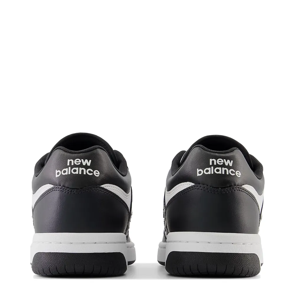 New Balance Men's 480 Sneaker in White with Black slip-resistant