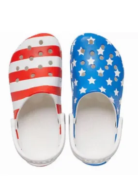 Quick Travel Comfort Men Classic Clog In American Flag White/multi