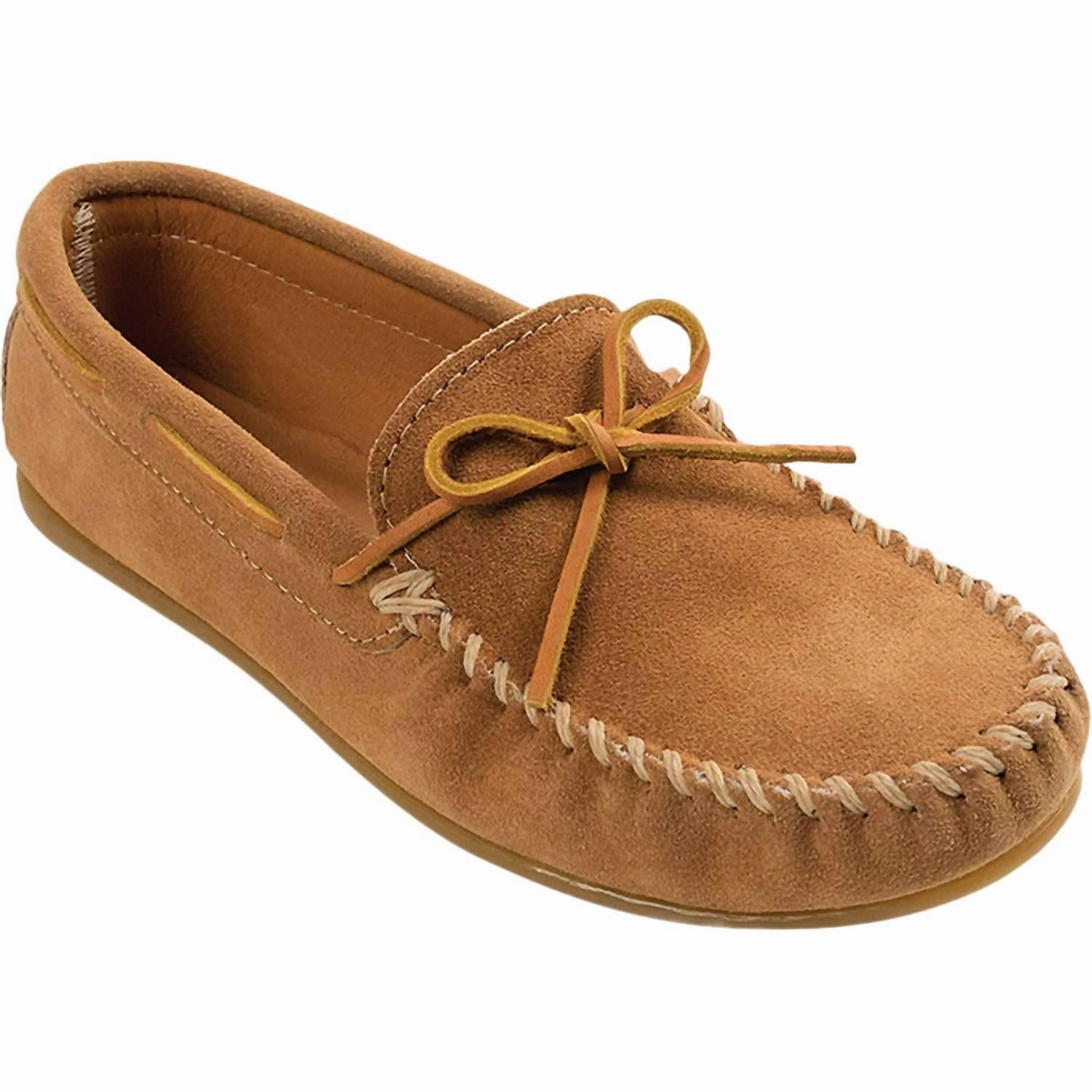 Men's Classic Moccasin In Taupe Easy Travel Fit