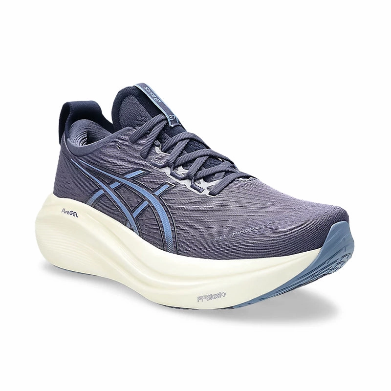 Men's Gel-Nimbus 27 Indigo Fog/Denim Blue Motion Boost Heat Sealed Overlays