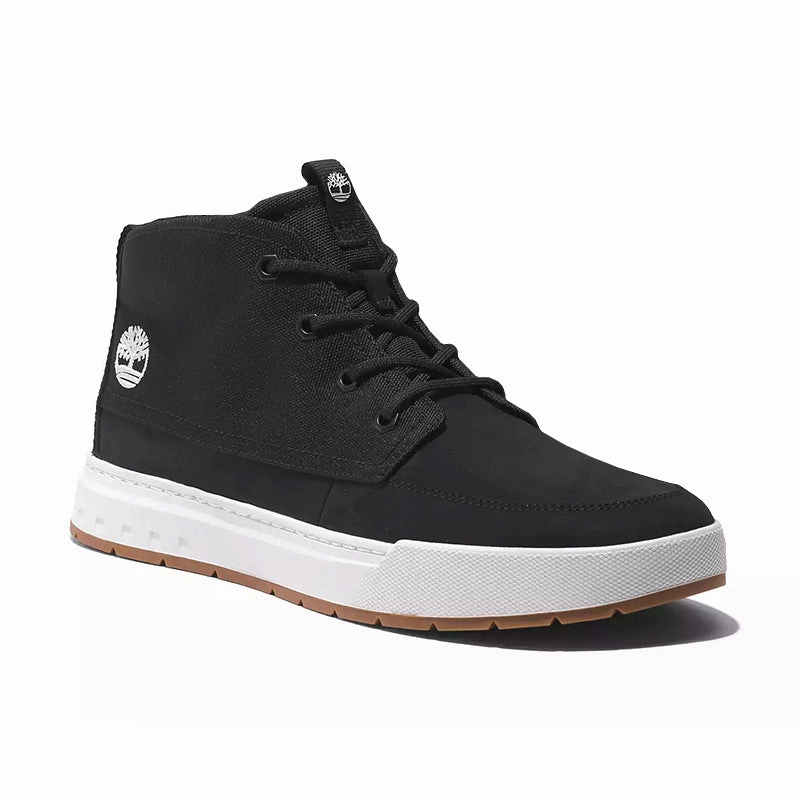 Men's Maple Grove Mid Sneaker Black Nubuck Reinforced Seams Rock Climbing Fit