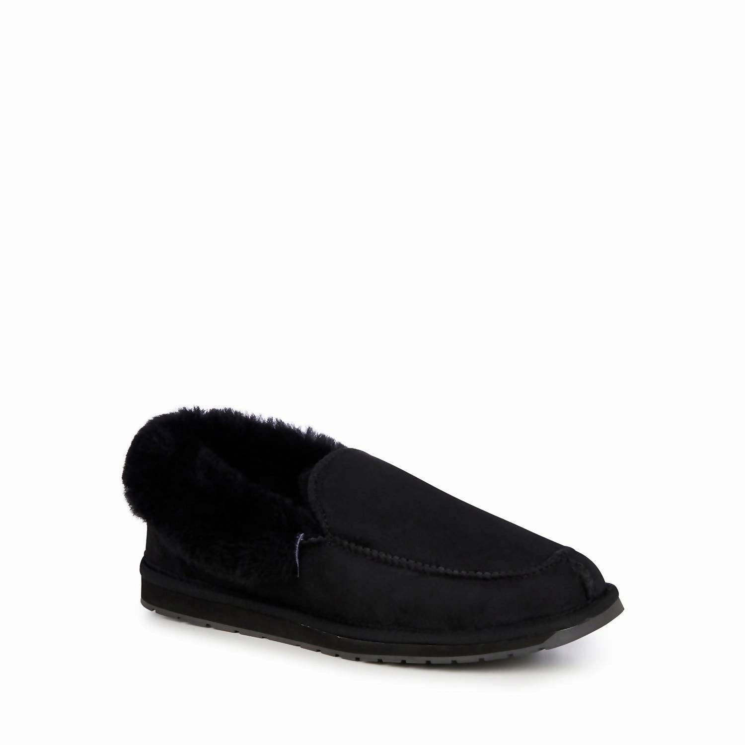 Weekend Comfort Cloud Like Men's Platinum Murray Fold Down Slipper In Black