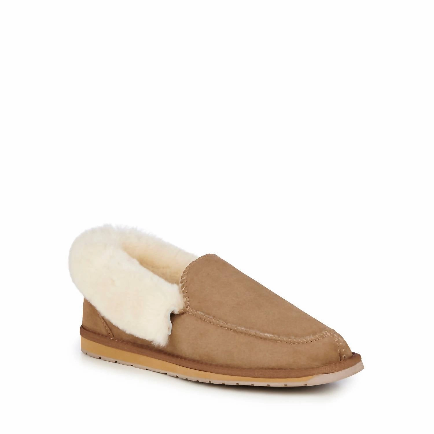Men's Platinum Murray Fold Down Slipper In Chestnut Customizable Slip On Comfy Slip On