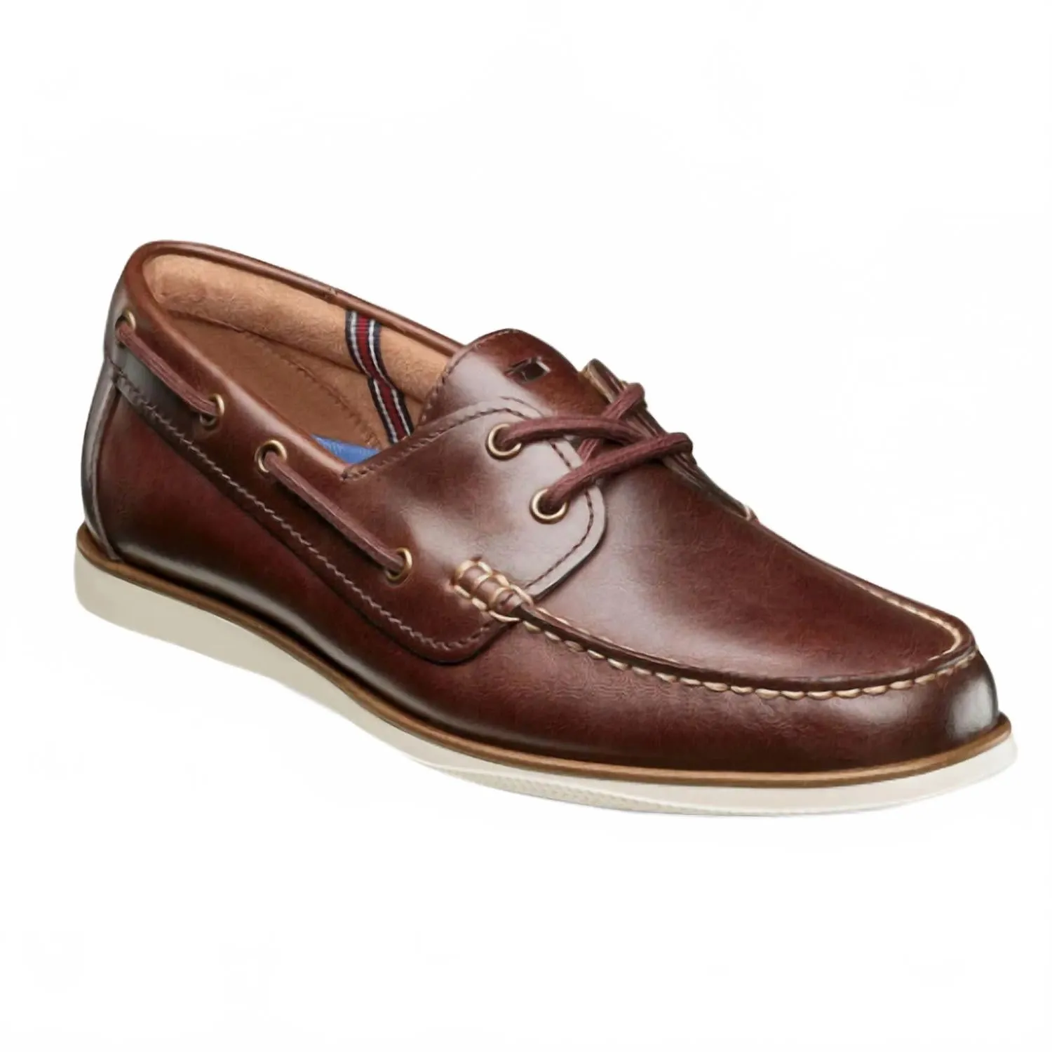 Men's Atlantic Moc Toe Boat Shoe In Brown Day Ready