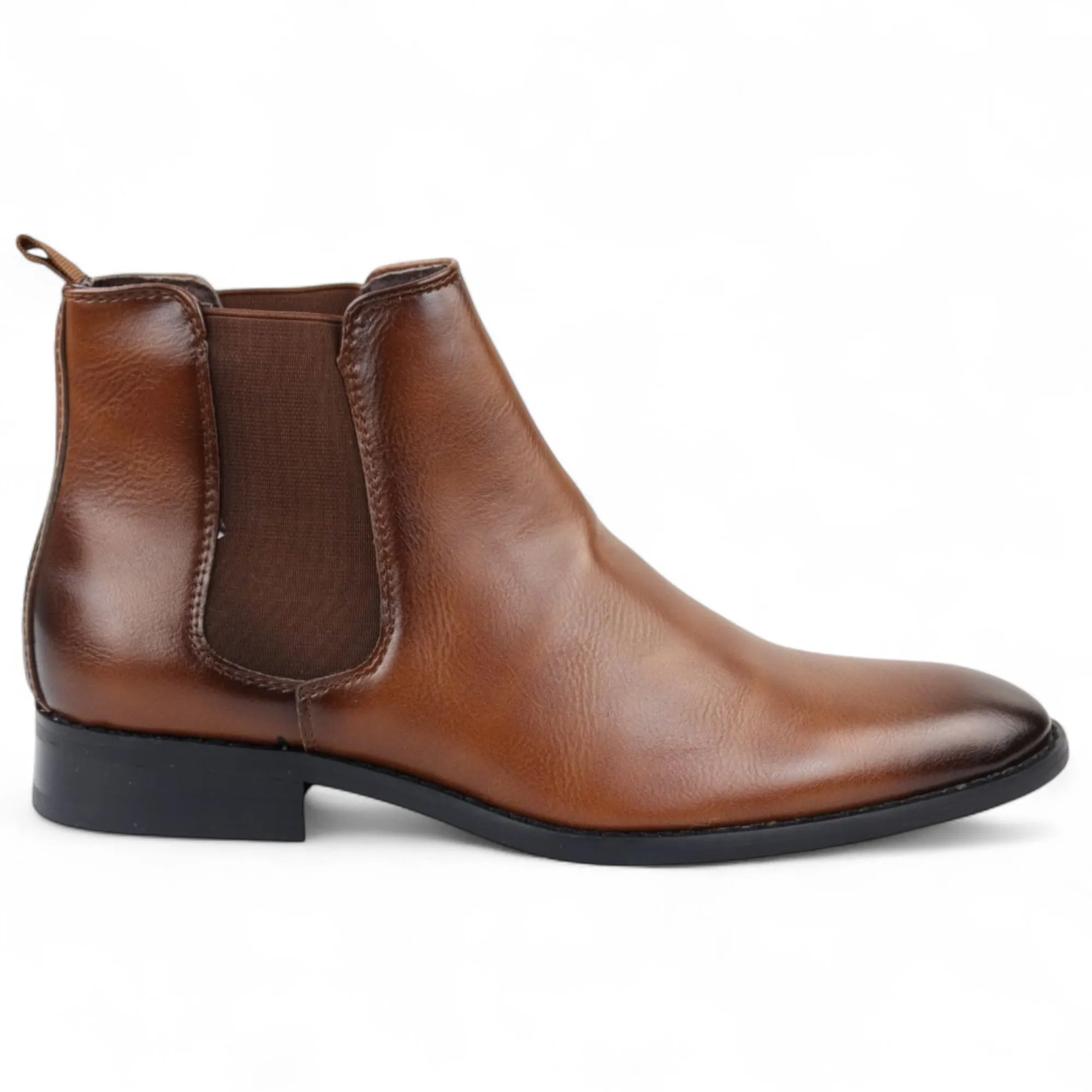 Men's Brown Chelsea Slip-On Office Ankle Boots Quick Drying City Walking