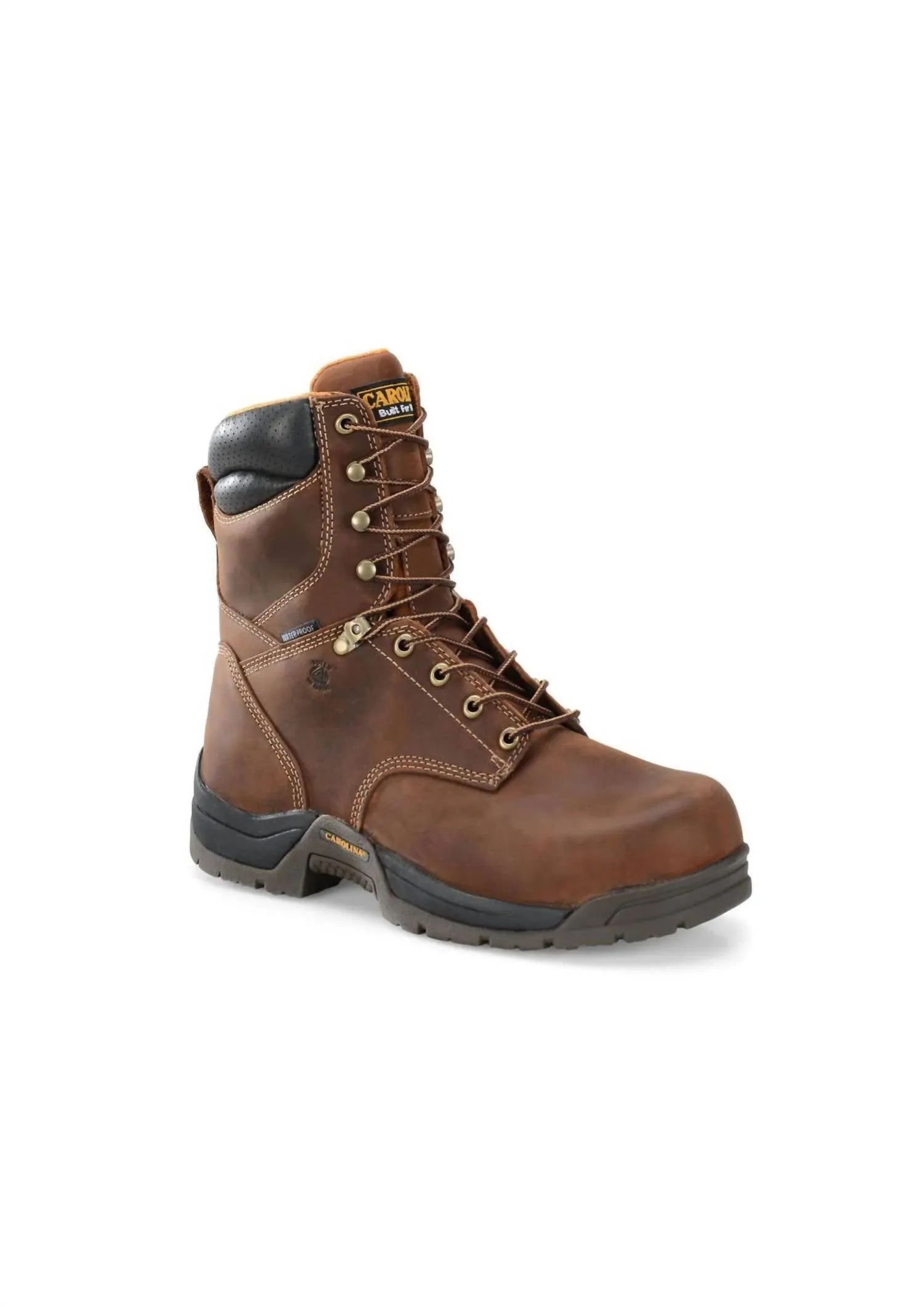 Flexible Frame Daily Walks Mud Resistant Stylish Explorer Men's Bruno Hi Broad Toe 8" Work Boots In Brown
