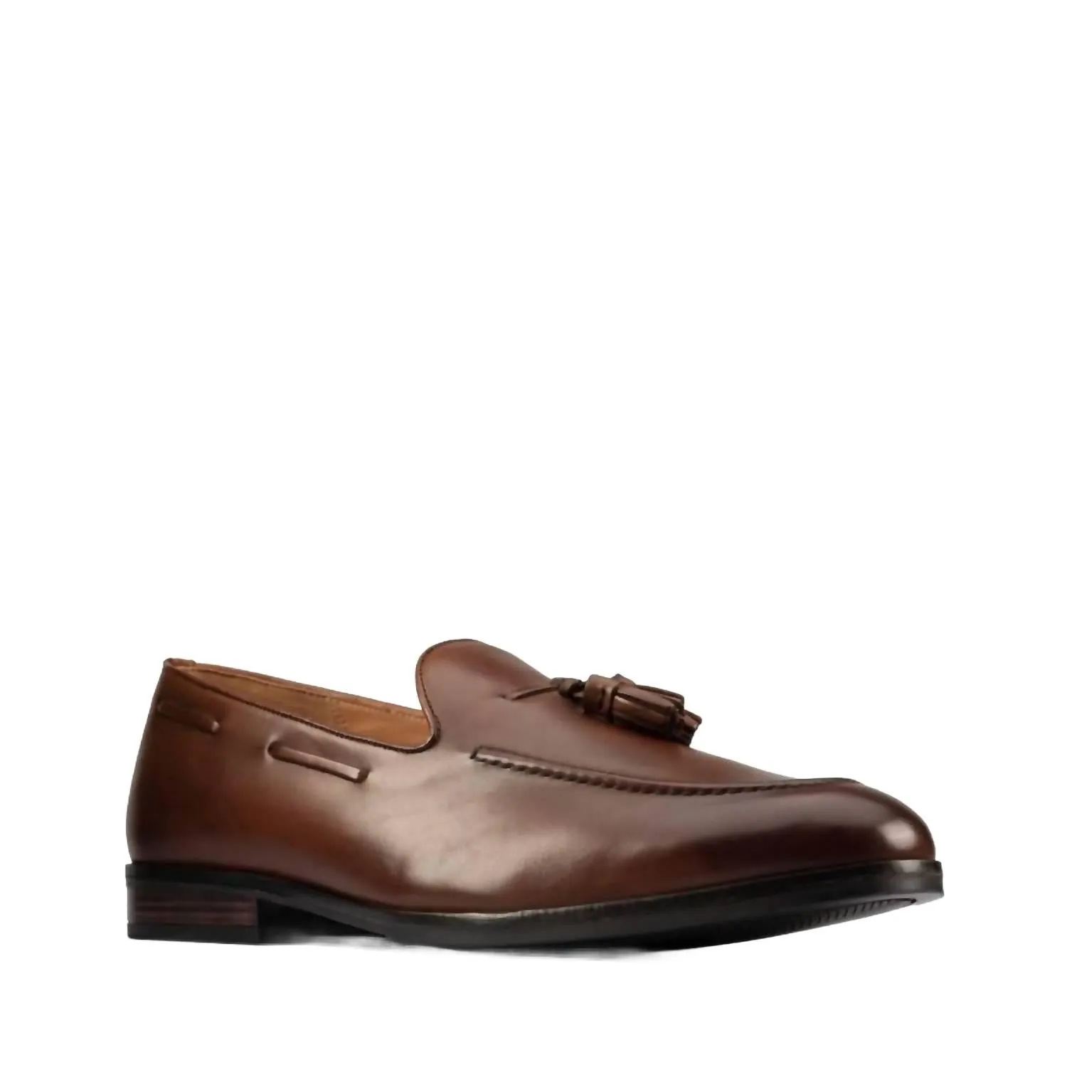 All Season Padded Slip On Men's Citi Stride Shoes In Tan Leather