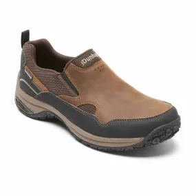 Men's Cloud Plus Waterproof Slip-On Shoes In Brown Slip Free