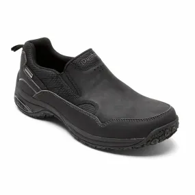 Men's Cloud Plus Waterproof Slip-On Shoes - Wide In Black Slip In Walk