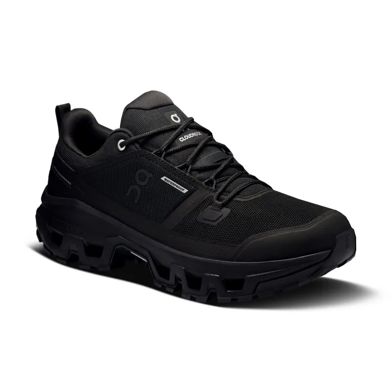 anti - microbial shoes horror - themed running gear Men's Cloudrock Low Waterproof Black/Black